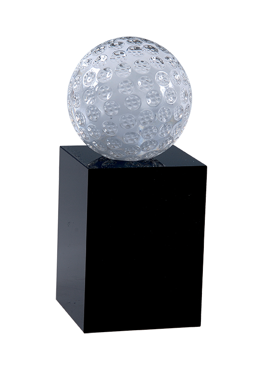 Glass golf trophy G1623