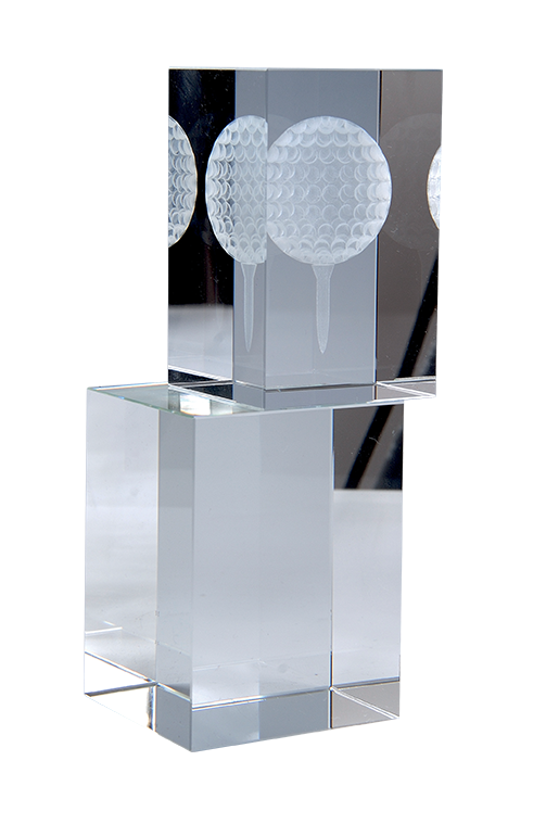 Skleněná trofej golf G203