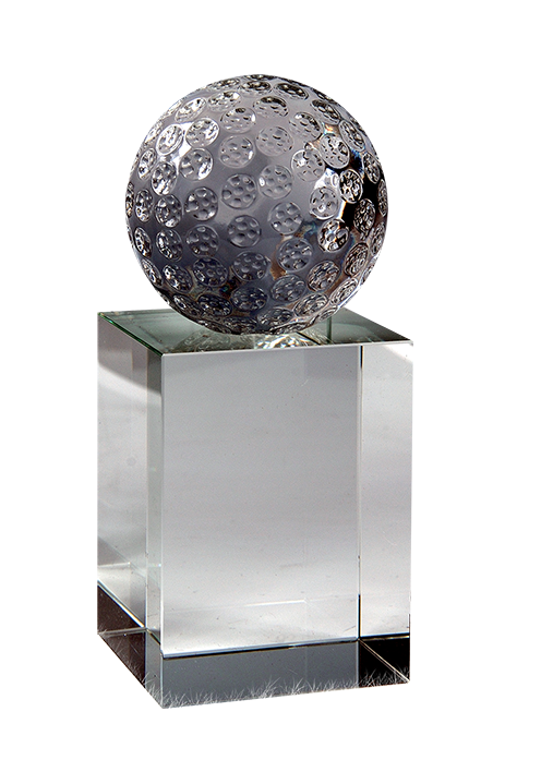 Glass golf trophy G205
