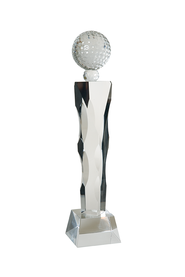 Skleněná trofej golf G113