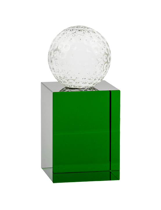 Glass golf trophy G1553