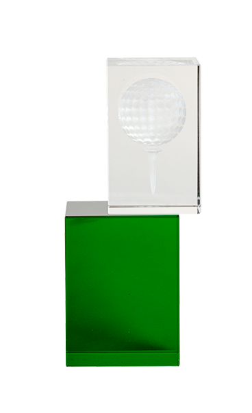 Skleněná trofej golf G1536
