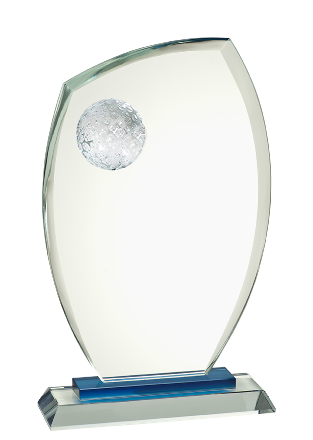 Glass golf trophy G1810