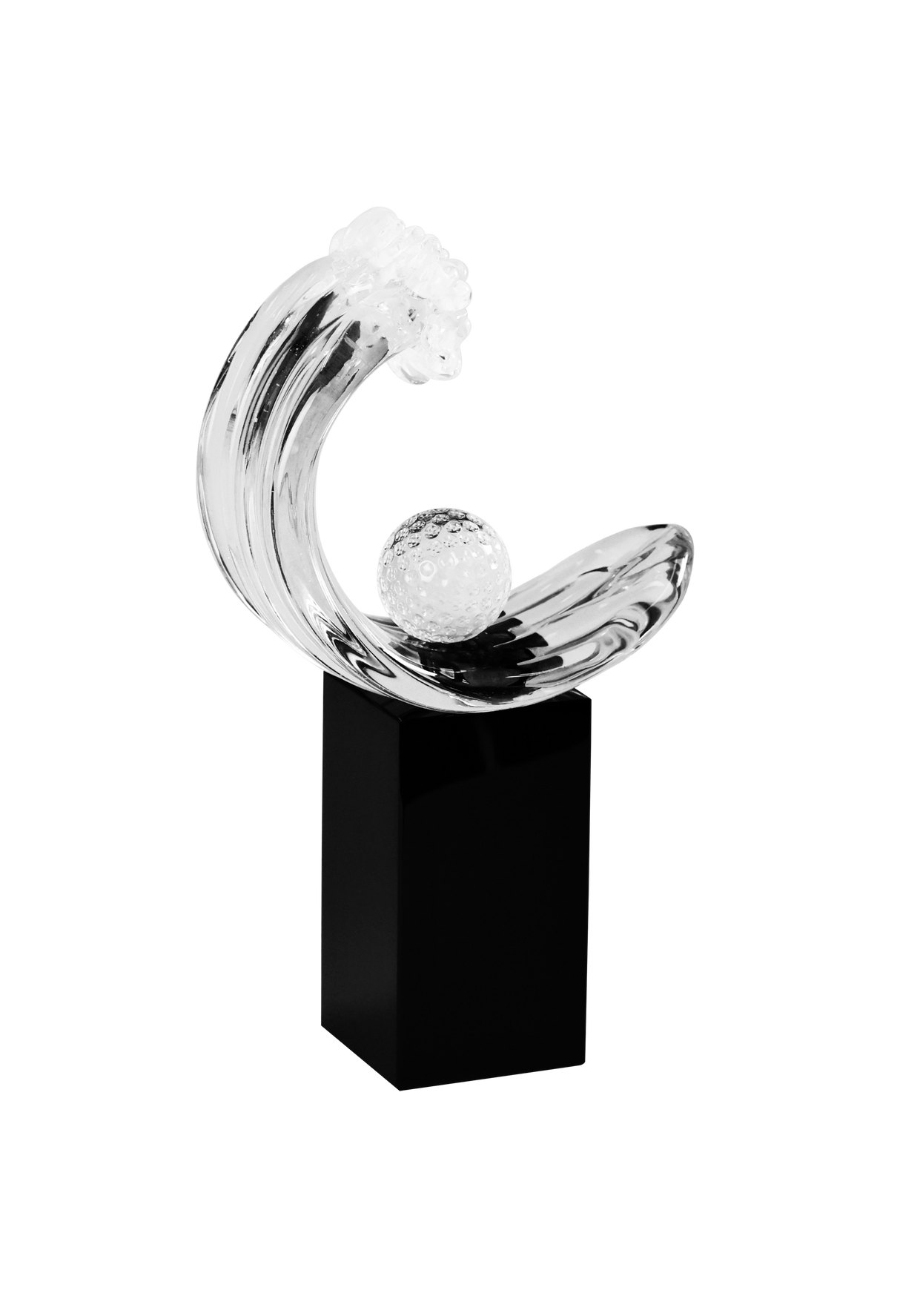 Glass golf trophy G2513