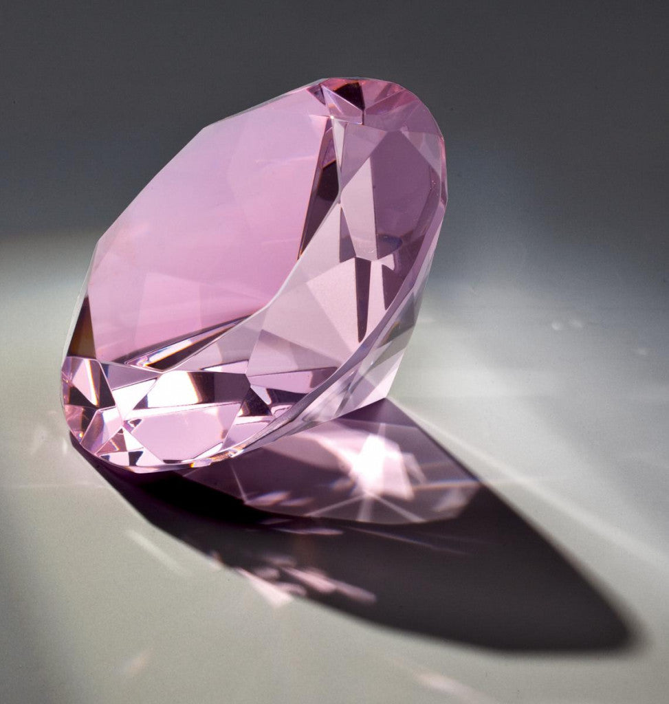 Skleněná trofej univerzal Diamant růžový