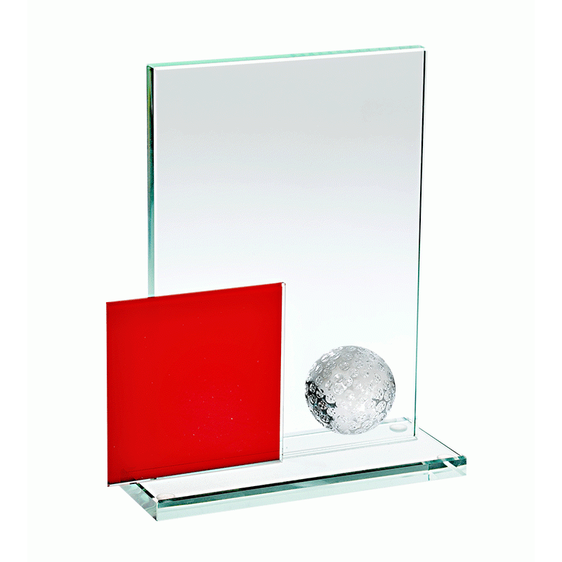 Skleněná trofej golf G1811