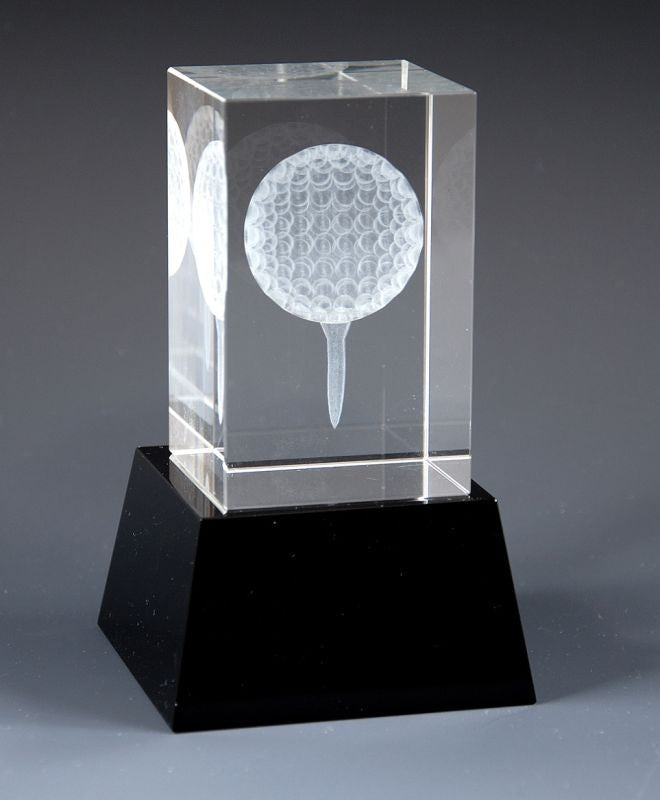 Glass golf trophy G315