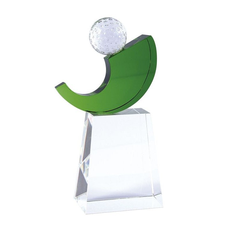 Glass golf trophy G362