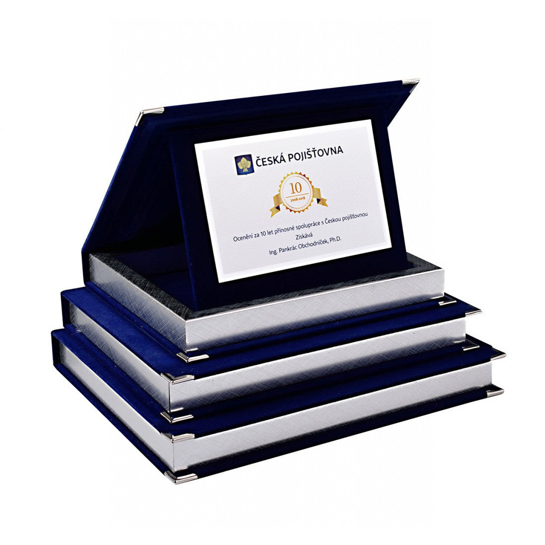 Metal diploma case 700BOX silver