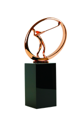 Glass golf trophy G205