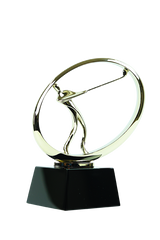 Glass golf trophy G205