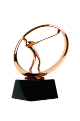 Glass golf trophy G205