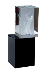 Glass golf trophy G1623