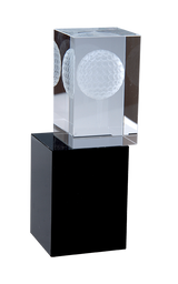 Glass golf trophy G1623