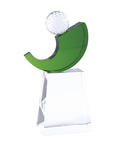 Glass golf trophy G362