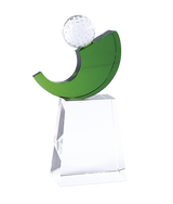 Glass golf trophy G362