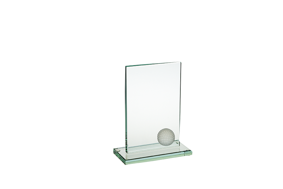 Skleněná trofej golf G035