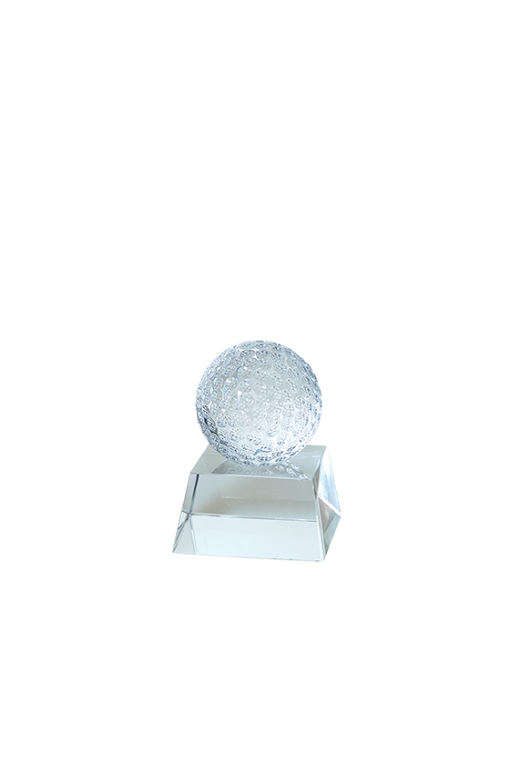 Glass golf trophy G131