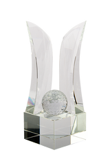 Glass golf trophy G1534