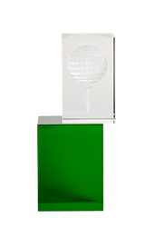 Skleněná trofej golf G1536
