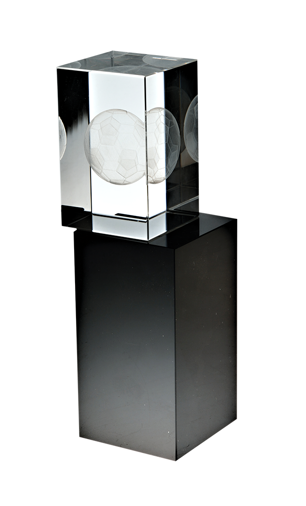 Skleněná trofej fotbal F1603/Č
