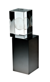 Skleněná trofej fotbal F1603/Č