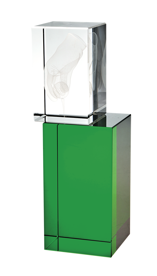 Skleněná trofej golf G1623
