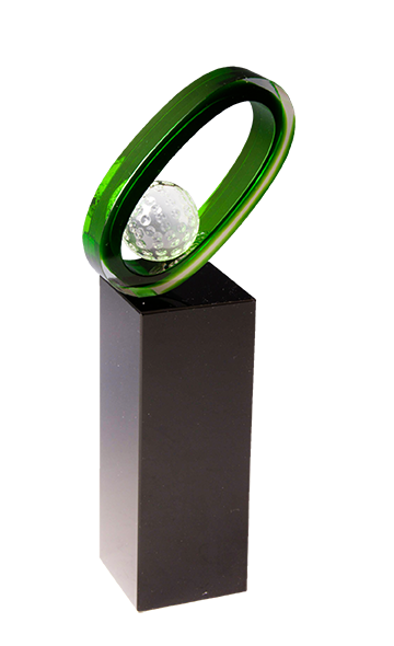 Glass golf trophy S2107