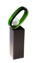 Glass golf trophy S2107