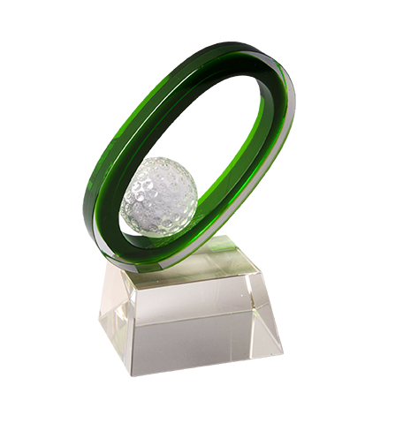 Glass golf trophy S2107