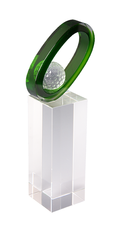 Skleněná trofej golf S2034