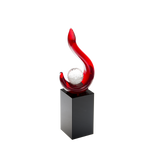 Skleněná trofej golf  G2202