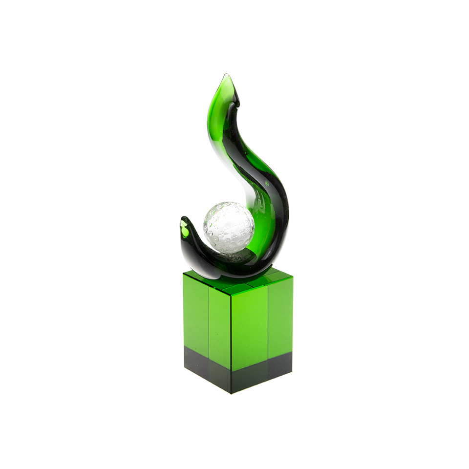 Skleněná trofej golf G2250