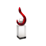 Skleněná trofej golf G2204