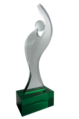 Glass golf trophy G218