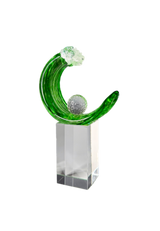 Glass golf trophy G2514