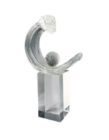 Glass golf trophy G2512