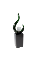 Glass golf trophy G2515