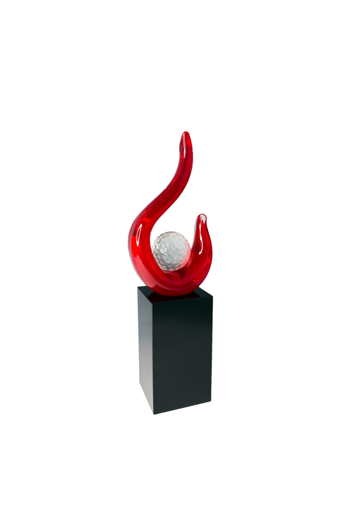 Glass golf trophy G2516