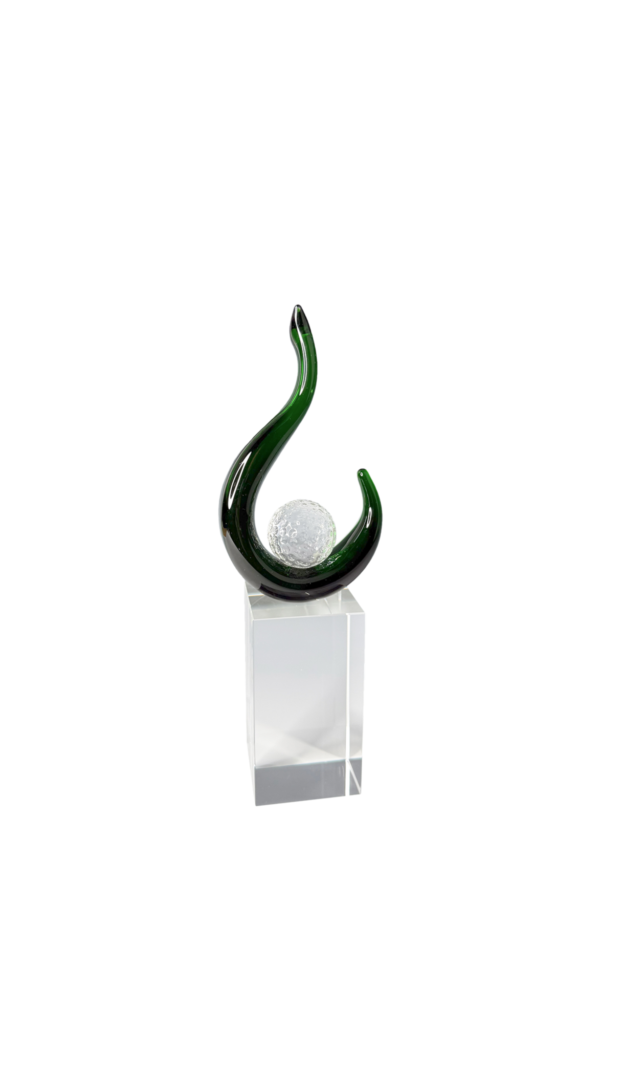 Glass golf trophy G2517