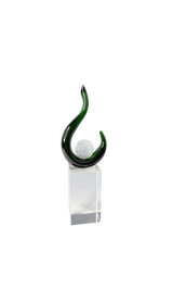 Glass golf trophy G2517