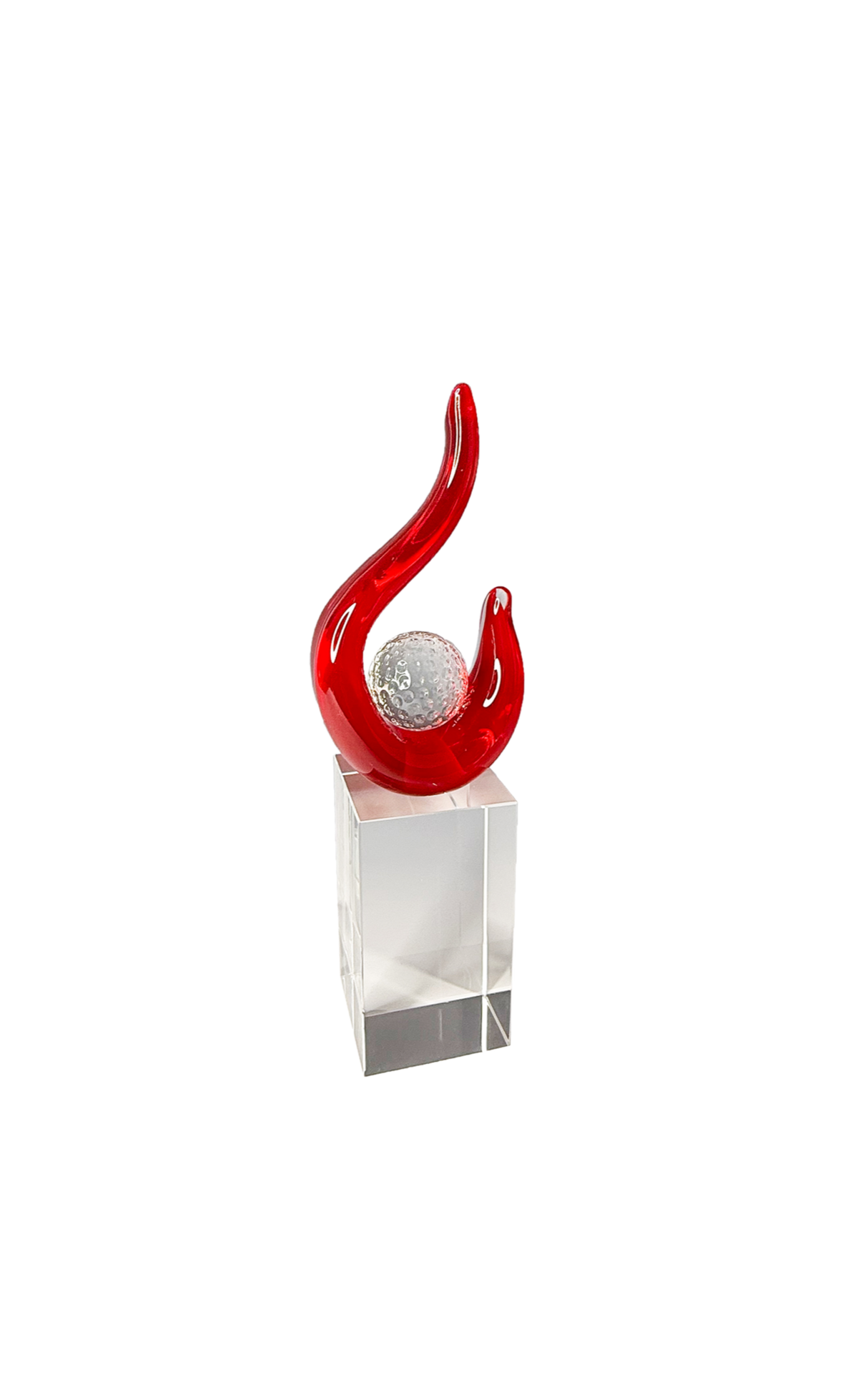 Glass golf trophy G2518