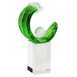 Glass golf trophy G2514