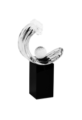 Glass golf trophy G2513