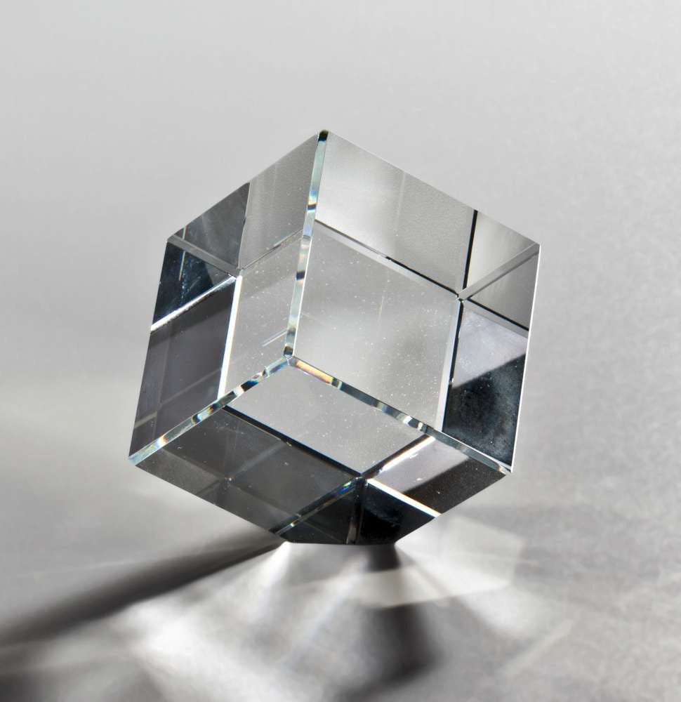 Glass trophy universal Cube clear