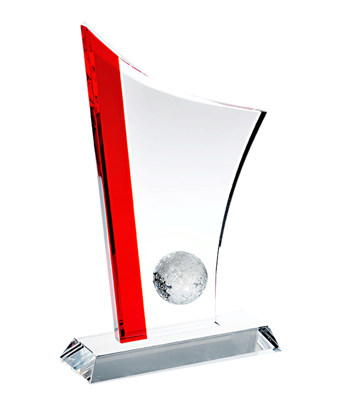 Skleněná trofej golf G1807