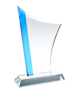 Glass golf trophy G1806