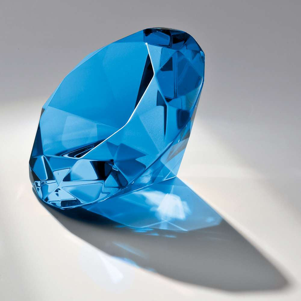 Glass trophy universal Diamond blue