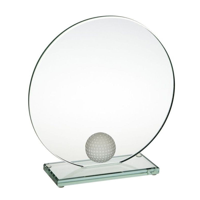 Skleněná trofej golf G034