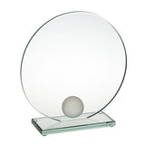 Glass golf trophy G034